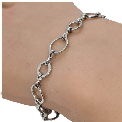 Fine chain with 3.5 mm plastic black balls surgical steel