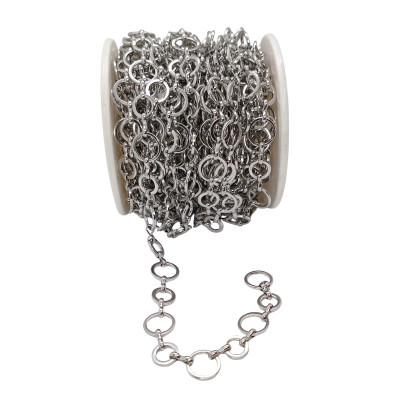 Fine chain with 3.5 mm plastic black balls surgical steel