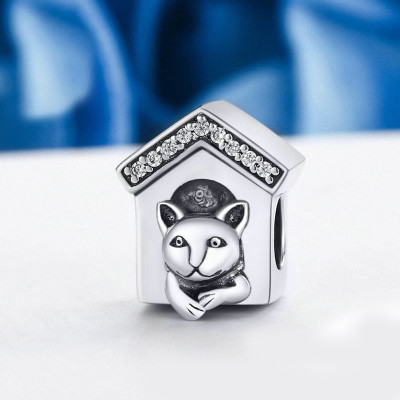 Bead AG 925/1000 male with zircons