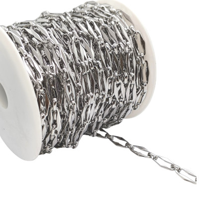 Fine chain with 3.5 mm plastic black balls surgical steel