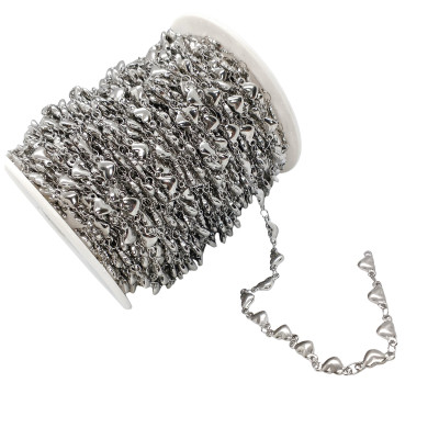 Fine chain with 3.5 mm plastic black balls surgical steel