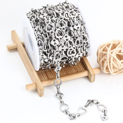 Fine chain with 3.5 mm plastic black balls surgical steel