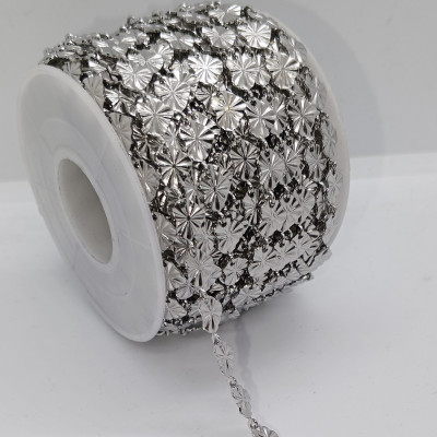 Fine chain with 3.5 mm plastic black balls surgical steel