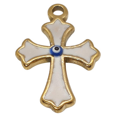 Surgical steel seashell pendant