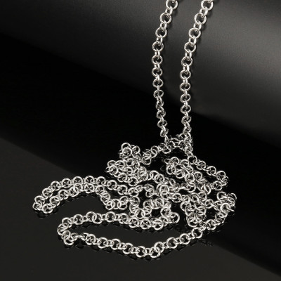 Chain with embossed links