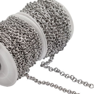 Chain with embossed links