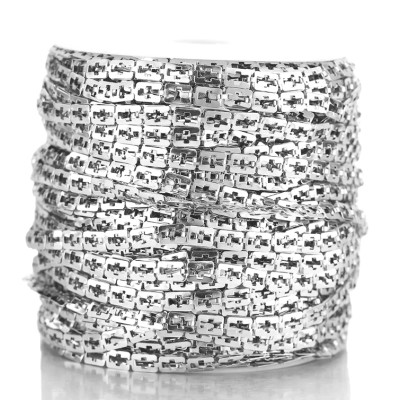 Fine chain with 3.5 mm plastic black balls surgical steel