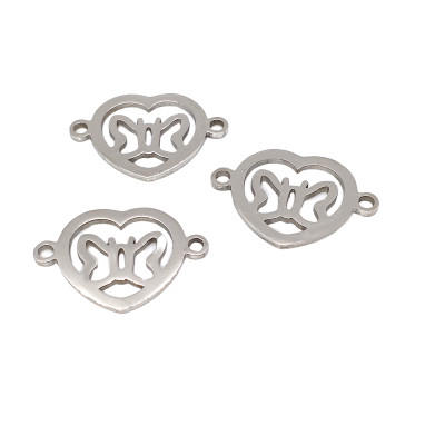 Infinity connector made of surgical steel in three color combinations