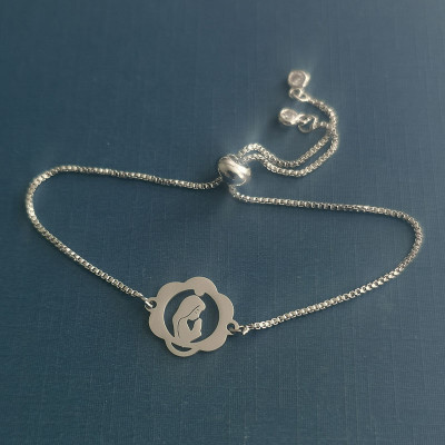 Infinity connector made of surgical steel in three color combinations