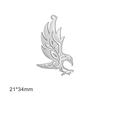 Surgical steel whale pendant