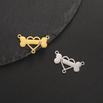 Infinity connector made of surgical steel in three color combinations