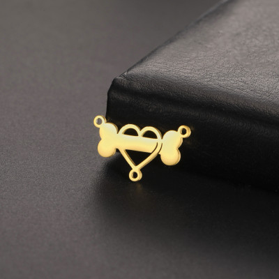 Infinity connector made of surgical steel in three color combinations