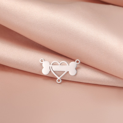 Infinity connector made of surgical steel in three color combinations