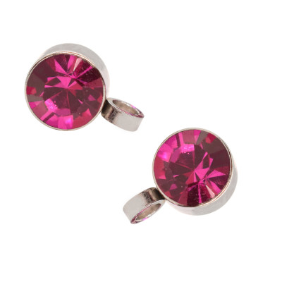 Puseta se šatonem barvy Fuchsia z chirurgické oceli