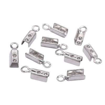 Crimping medium surgical steel tip on the skin