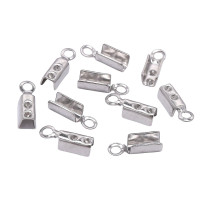 Crimping medium surgical steel tip on the skin