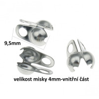 Kalota velká miska 4mm z chirurgické oceli boční otevírání