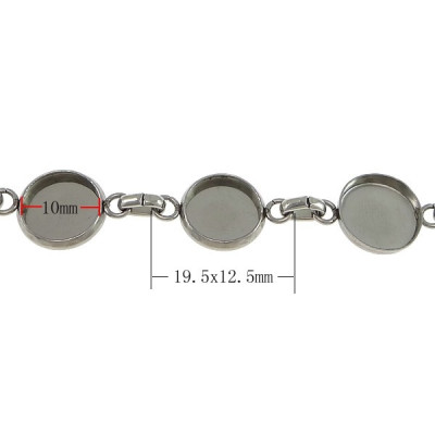 Surgical steel bracelet for mastics and resin