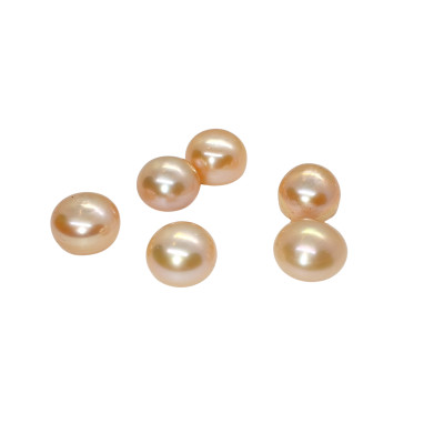 Perla sladkovodní zlatá lososová 9-9,5mm