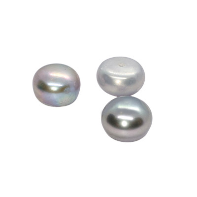 Perla sladkovodní šedá 10 - 10,5mm polovrtaná