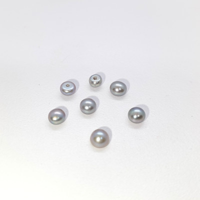 Perla sladkovodní přírodní šedofialová 4-4,5mm polovrtaná
