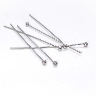 Headpins 30mm stainless steel