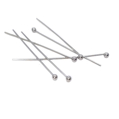 Headpins 30mm stainless steel