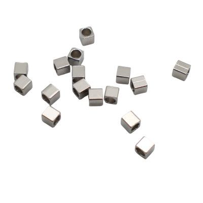 Cube Bead 2mm stainless steel 304