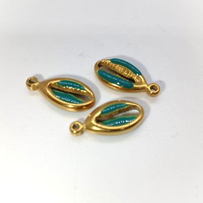 Shell pendant stainless steel 304 gold plating