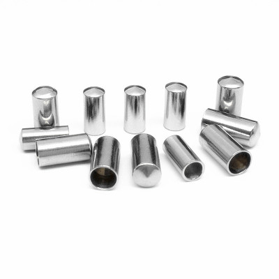 End cap for chains without drilled holes surgical steel