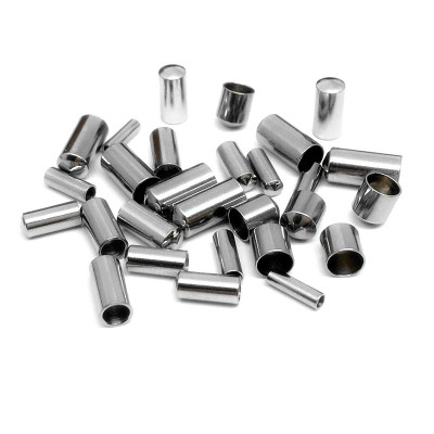 End cap for chains without drilled holes surgical steel