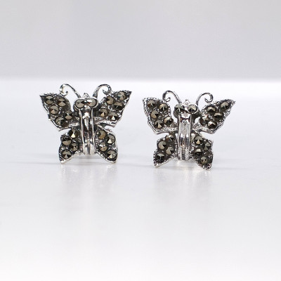 Marcasite heart earrings AG 925/1000
