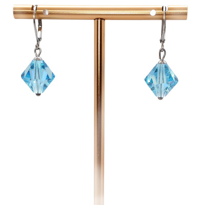 Earrings and pendant with rivolki Swarovski surgical steel