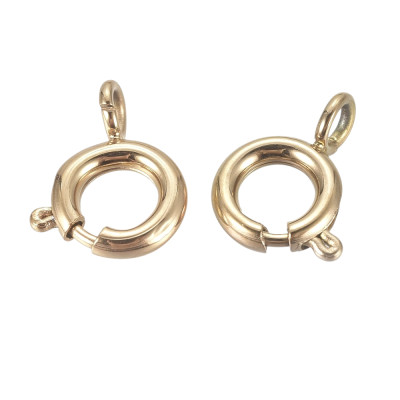 Carabiner ring spring surgical steel gold galvanization