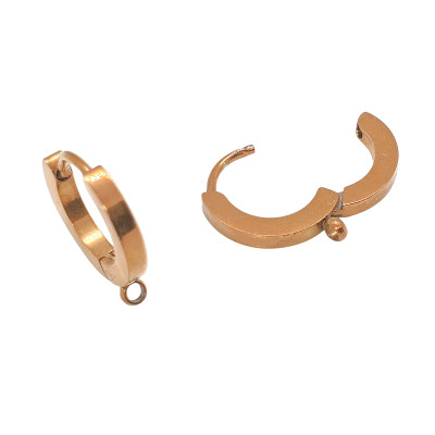 Hoop earrings with vertical or horizontal eyelet