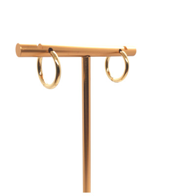 Náušnice kruhy zlatá galvanizace