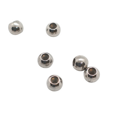Smooth stoper bead with surgical steel 4 mm silicone