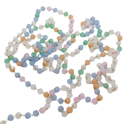 Chain link with fireflies yellow-white-blue mix surgical steel WITHOUT GALVANIZATION