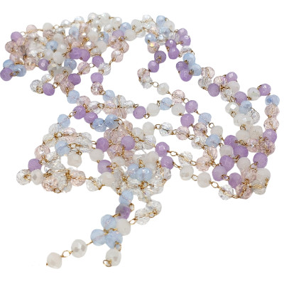 Chain link with fireflies yellow-white-blue mix surgical steel WITHOUT GALVANIZATION