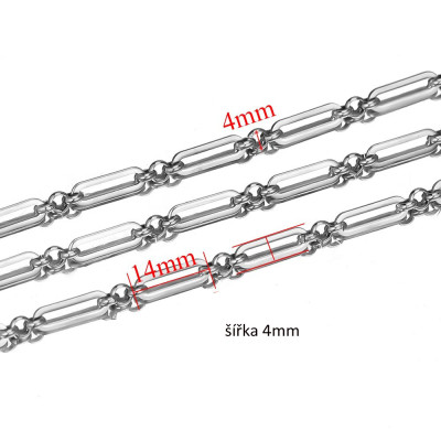 Paperclip Chain with Connector Links – 304 Stainless Steel