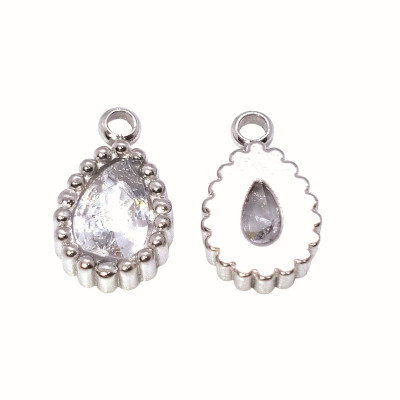 Přívěsek kapka s kamenem barvy Crystal chirurgická ocel