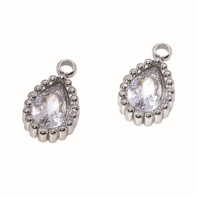 Přívěsek kapka s kamenem barvy Crystal chirurgická ocel