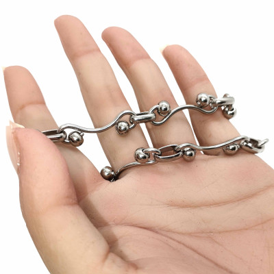 Fine chain with oval eyelets surgical steel