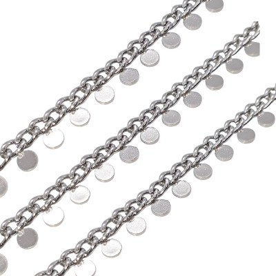 Fine chain with oval eyelets surgical steel