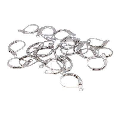 Earrings mechanical classic stainless steel Rhodium