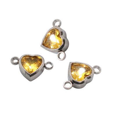 HEART WITH DYED STONE