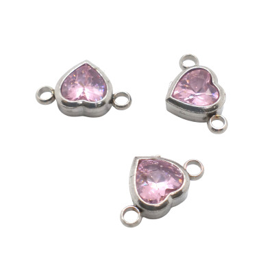 HEART WITH DYED STONE