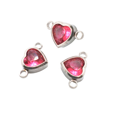 HEART WITH DYED STONE