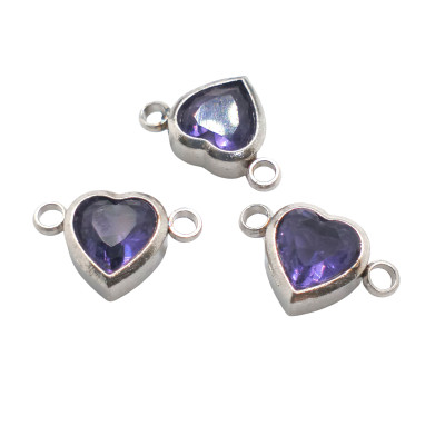 HEART WITH DYED STONE