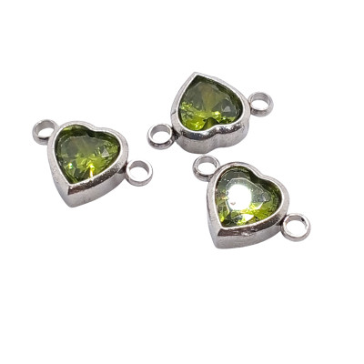 HEART WITH DYED STONE